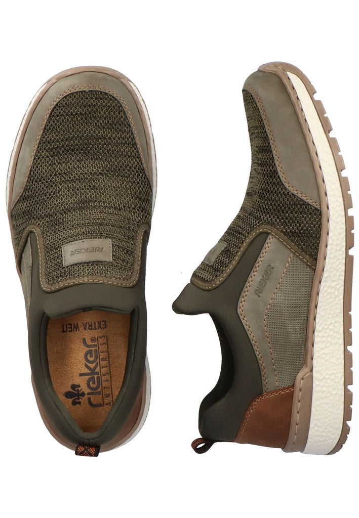 Rieker Sneaker Textil Oliv/Braun