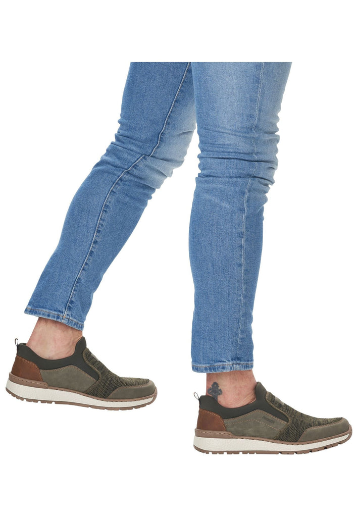Rieker Sneaker Textil Oliv/Braun