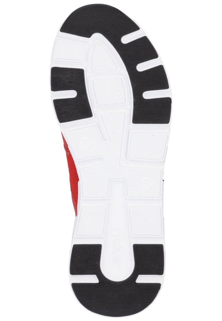 Rieker Sneaker Textil Rot/Schwarz