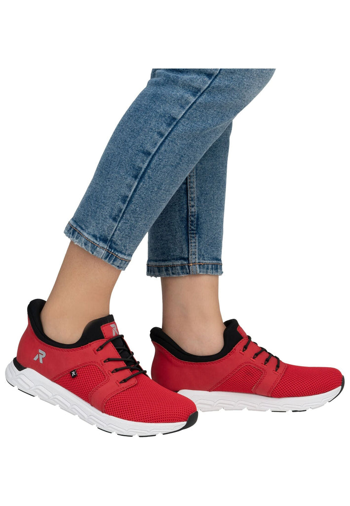 Rieker Sneaker Textil Rot/Schwarz