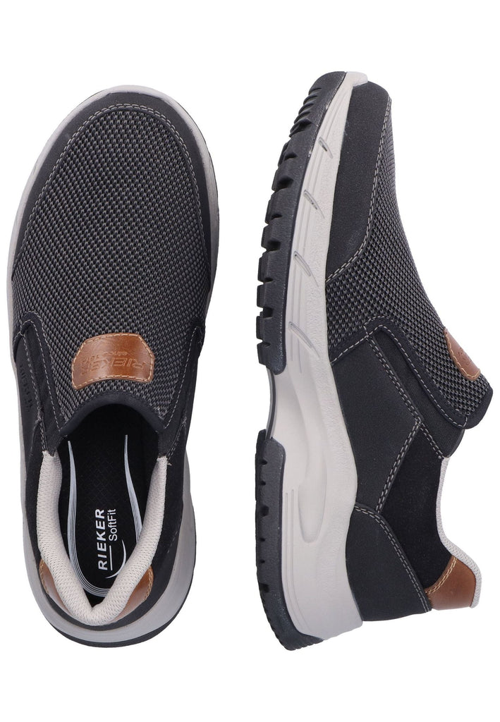 Rieker Sneaker Textil Schwarz/Grau