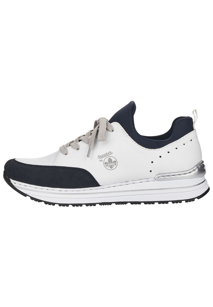 Rieker Sneaker Textil Weiß/Blau