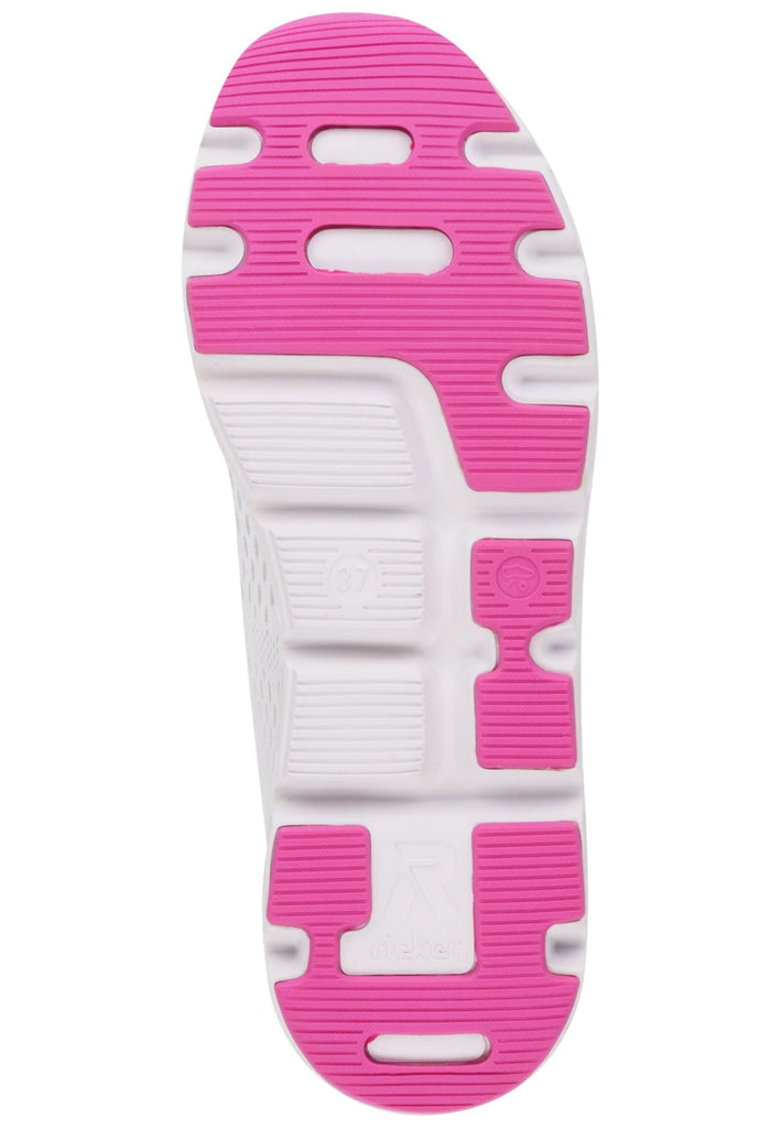 Rieker Sneaker Textil Weiß/Rosa
