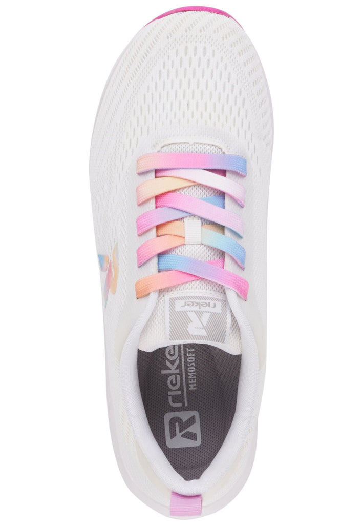 Rieker Sneaker Textil Weiß/Rosa