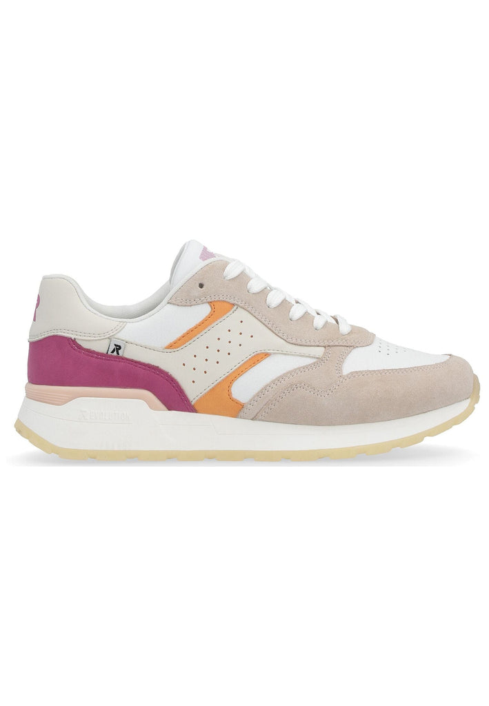 Rieker Sneaker Veloursleder/Synthetik Beige/Pink