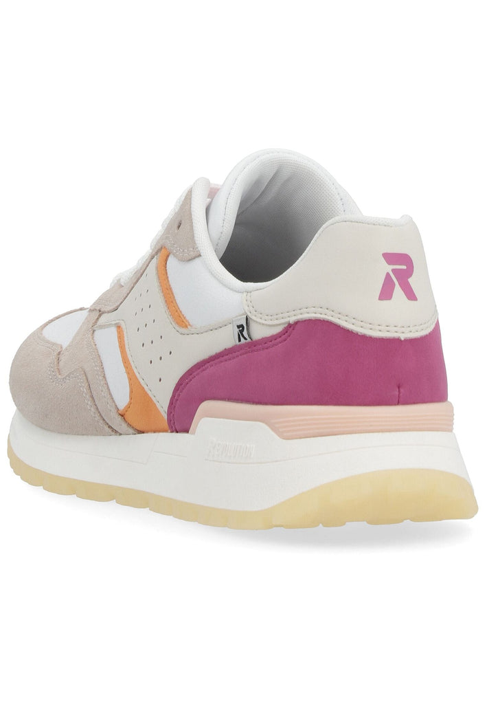 Rieker Sneaker Veloursleder/Synthetik Beige/Pink