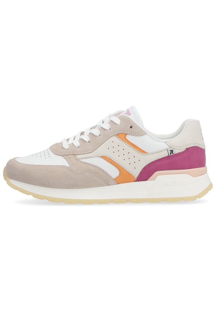 Rieker Sneaker Veloursleder/Synthetik Beige/Pink
