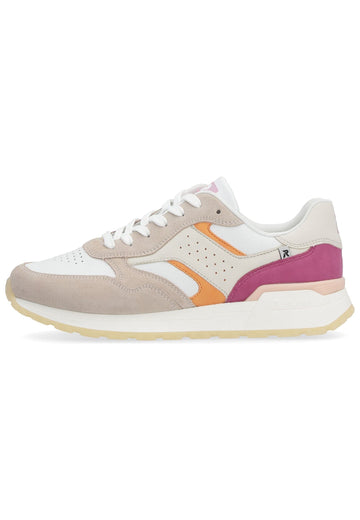Rieker Sneaker Veloursleder/Synthetik Beige/Pink