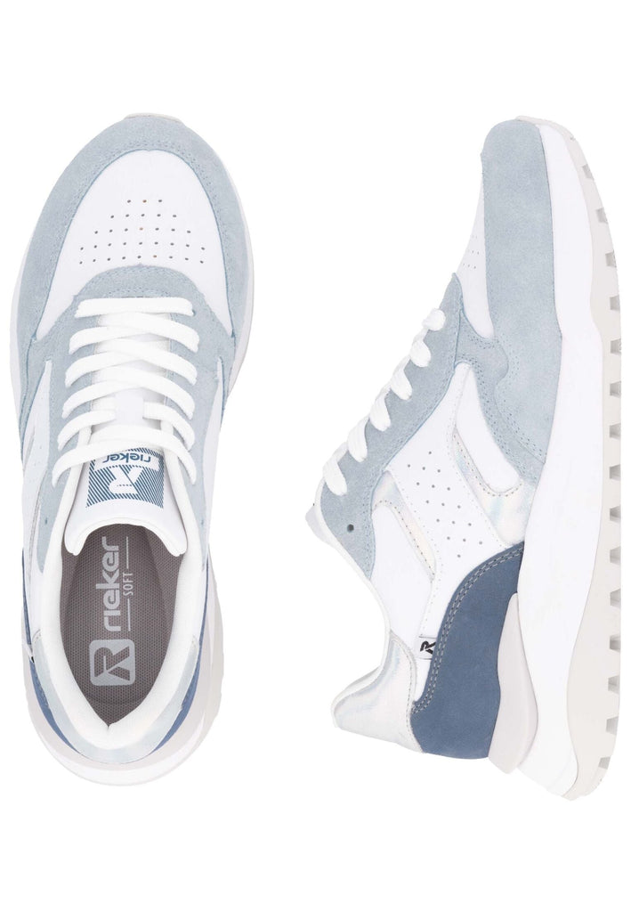 Rieker Sneaker Veloursleder/Textil Blau/Weiß