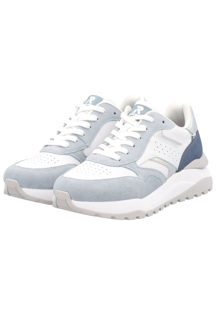 Rieker Sneaker Veloursleder/Textil Blau/Weiß