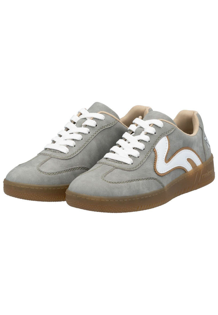 Rieker Sneaker Veloursleder/Textil Grau/Weiß
