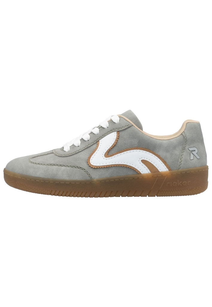 Rieker Sneaker Veloursleder/Textil Grau/Weiß