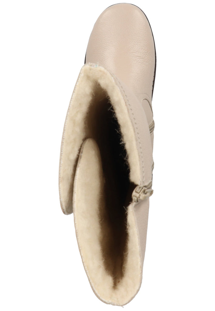 Rieker Stiefel Leder Creme Warmfutter