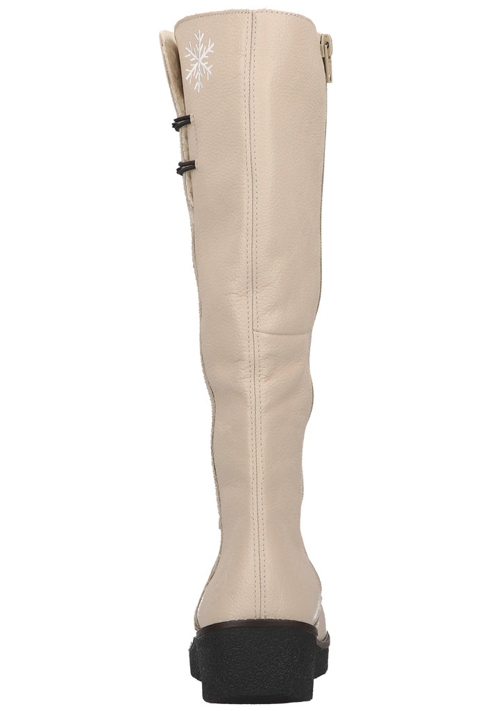 Rieker Stiefel Leder Creme Warmfutter