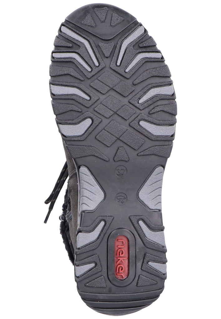Rieker Stiefel Lederimitat Anthrazit Warmfutter