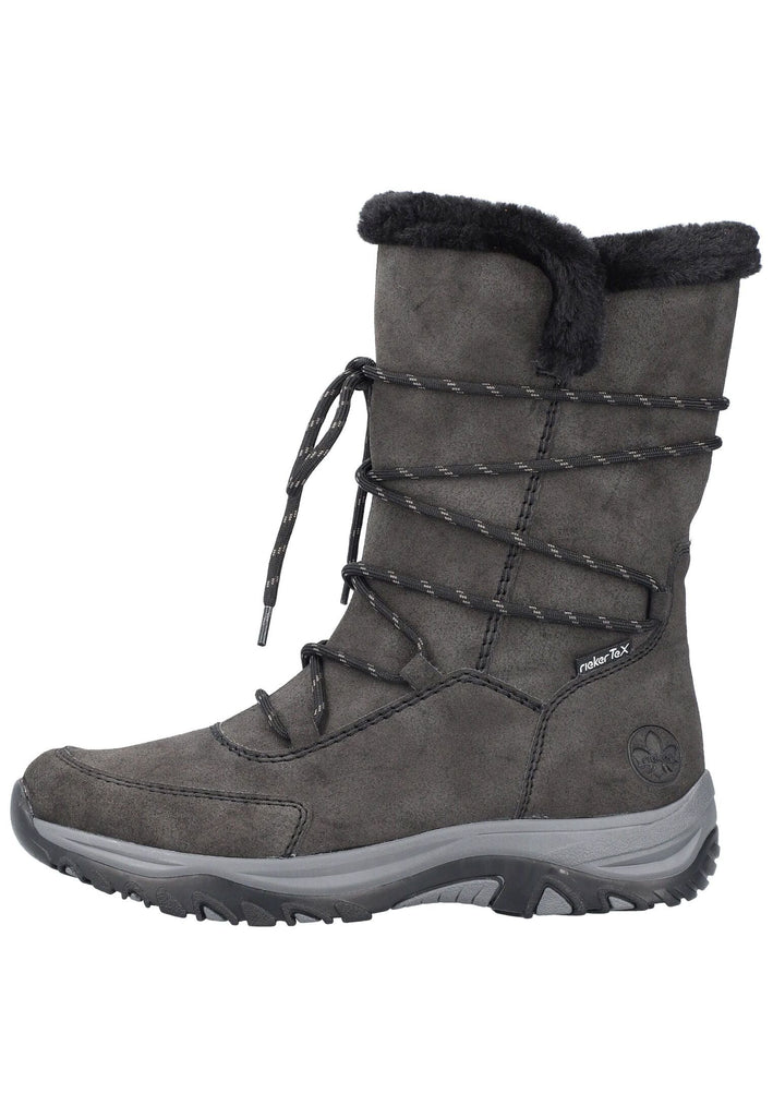 Rieker Stiefel Lederimitat Anthrazit Warmfutter