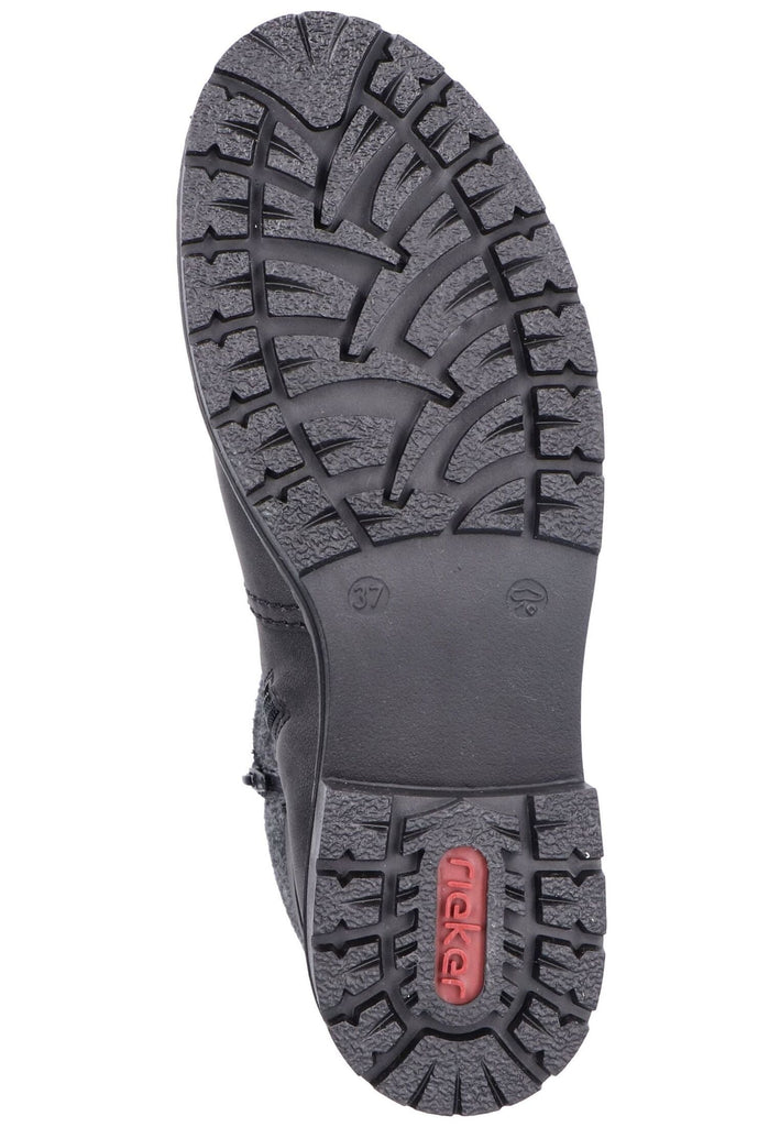 Rieker Stiefel Lederimitat Anthrazit Warmfutter
