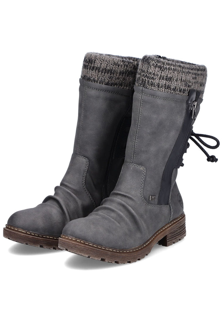 Rieker Stiefel Lederimitat Antracite
