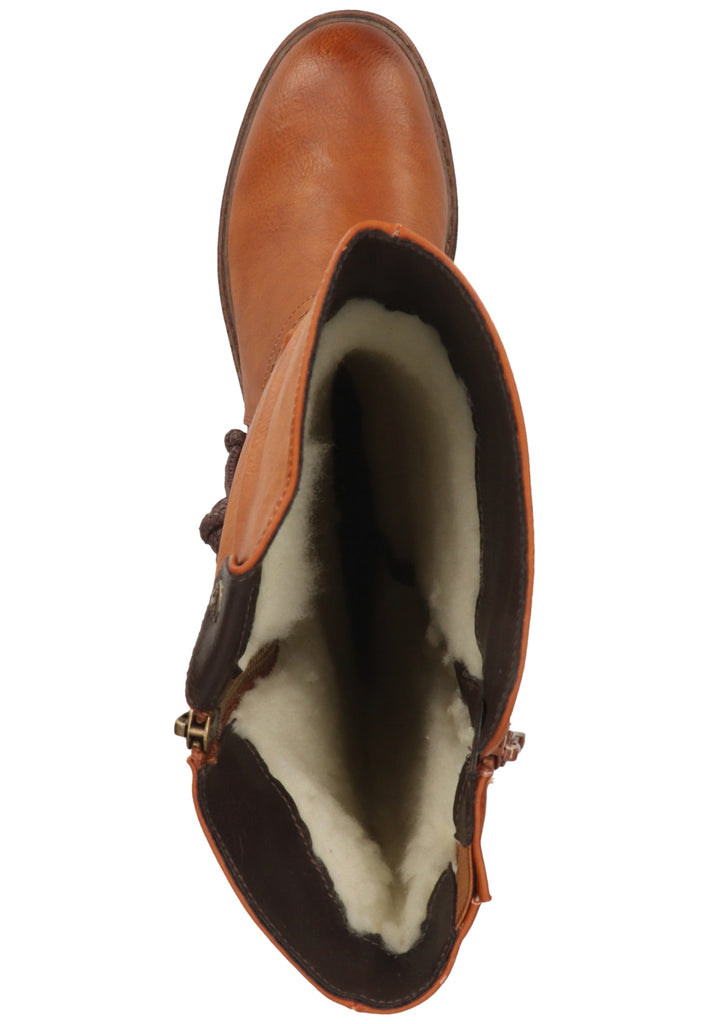 Rieker Stiefel Lederimitat Braun Warmfutter