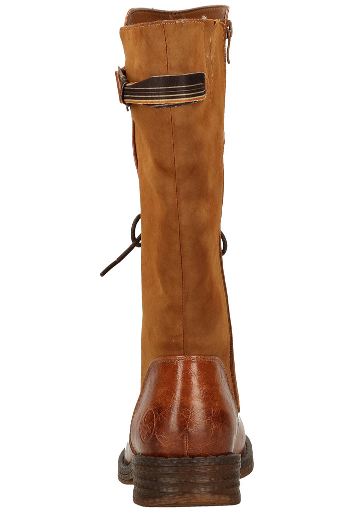 Rieker Stiefel Lederimitat Cognac Warmfutter