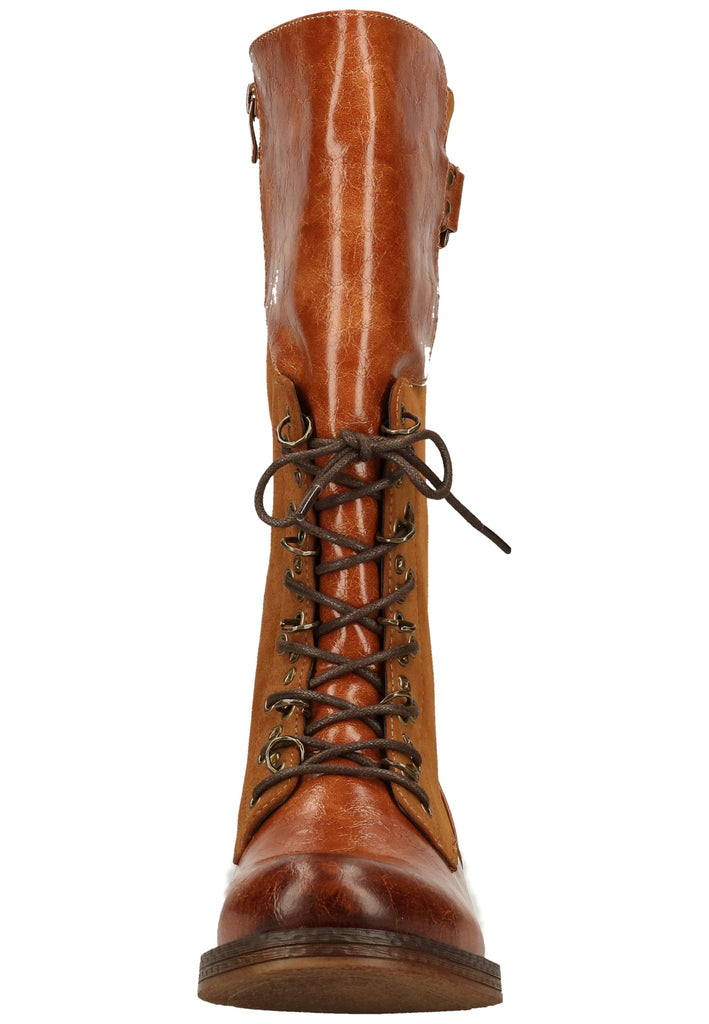 Rieker Stiefel Lederimitat Cognac Warmfutter