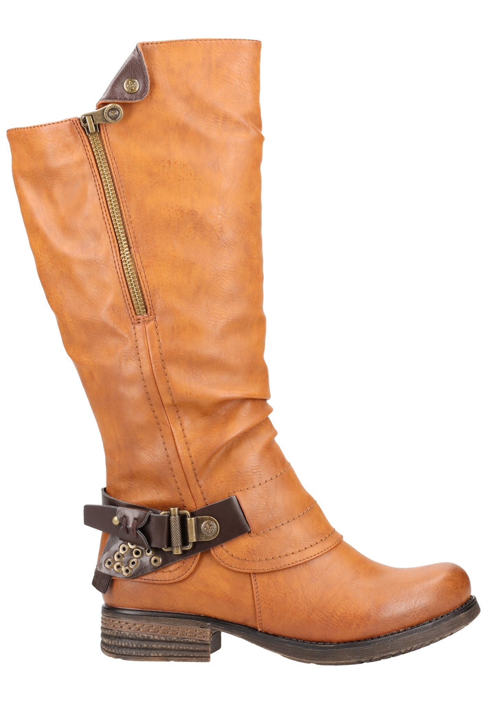 Rieker Stiefel Lederimitat Gelb Warmfutter