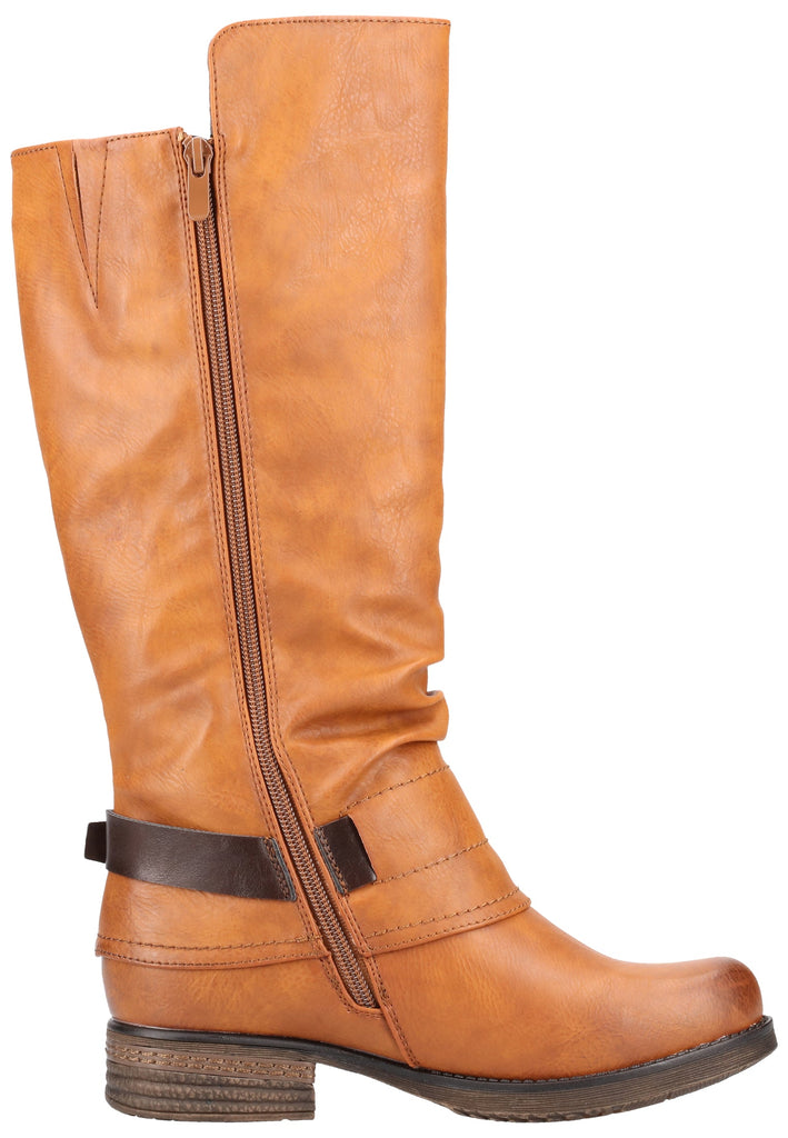 Rieker Stiefel Lederimitat Gelb Warmfutter