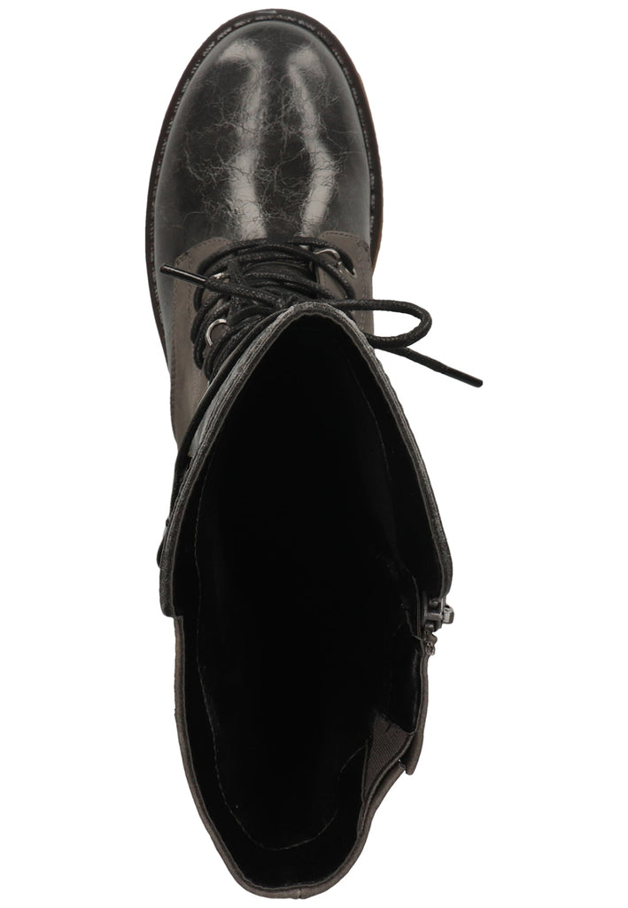 Rieker Stiefel Lederimitat Grau Warmfutter