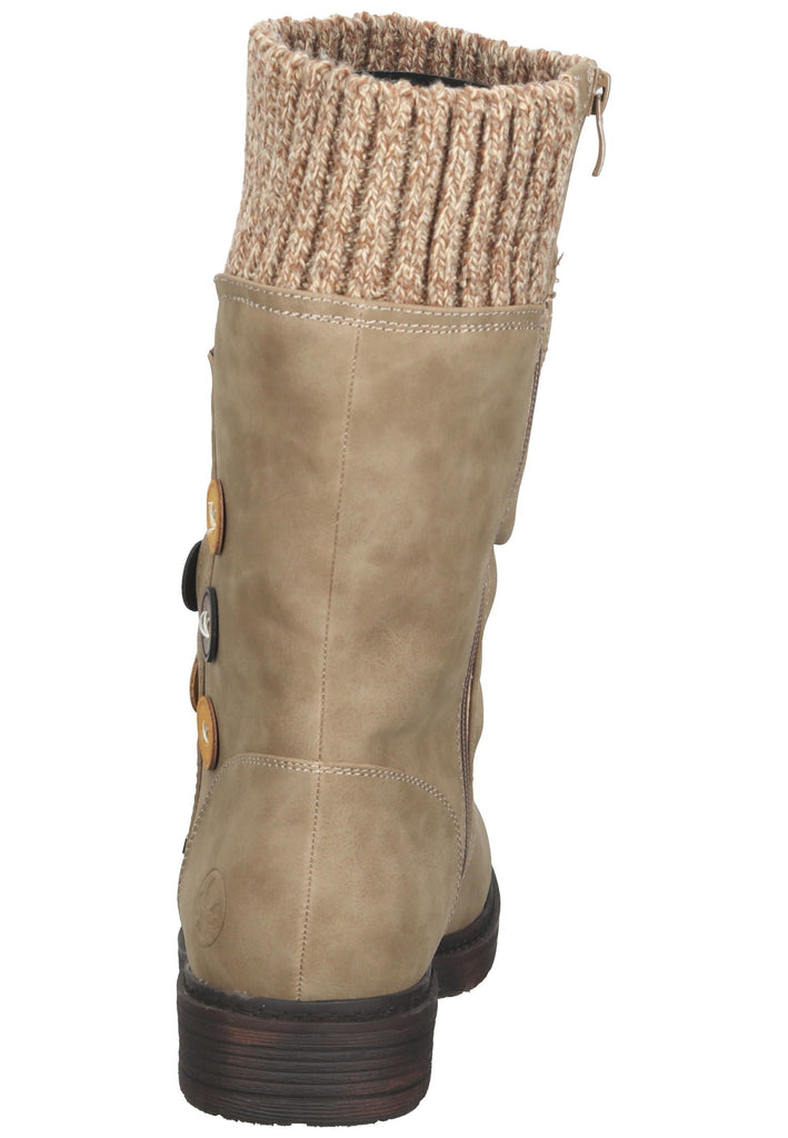 Rieker Stiefel Lederimitat Hellbraun Warmfutter