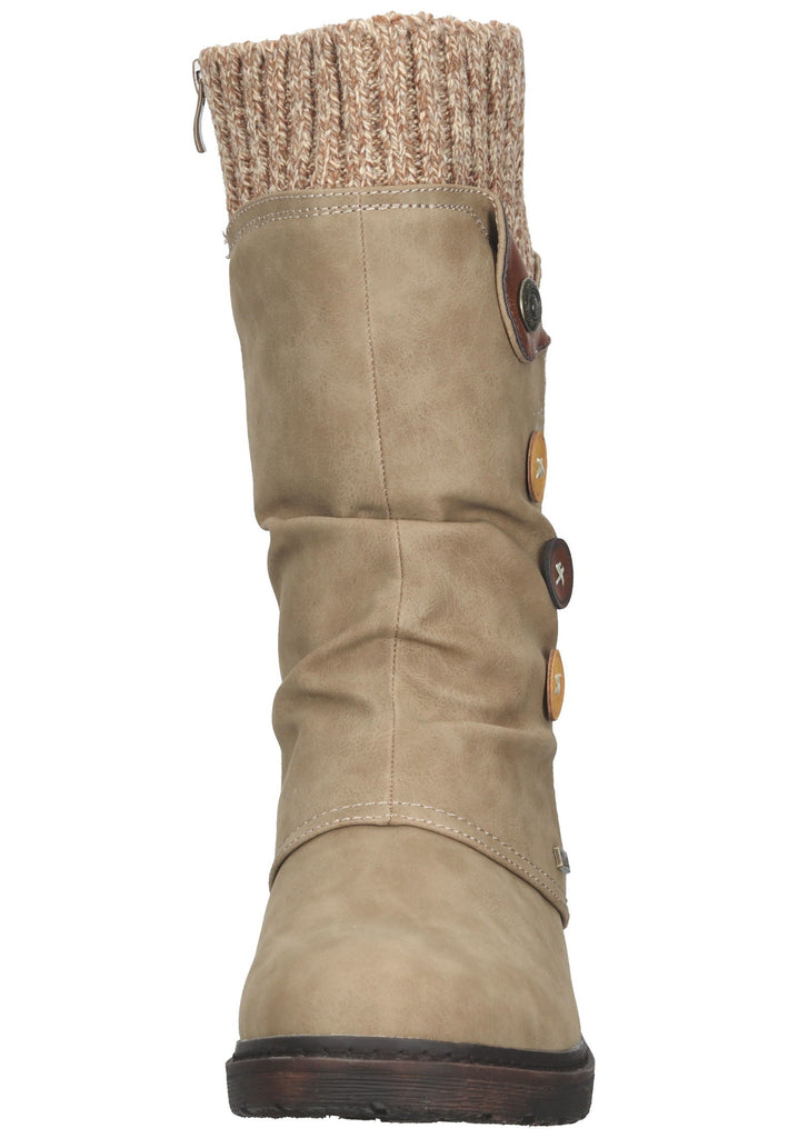 Rieker Stiefel Lederimitat Hellbraun Warmfutter