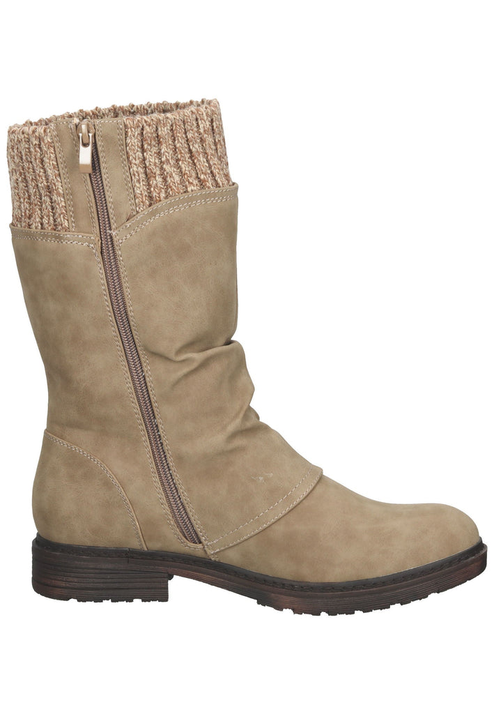 Rieker Stiefel Lederimitat Hellbraun Warmfutter