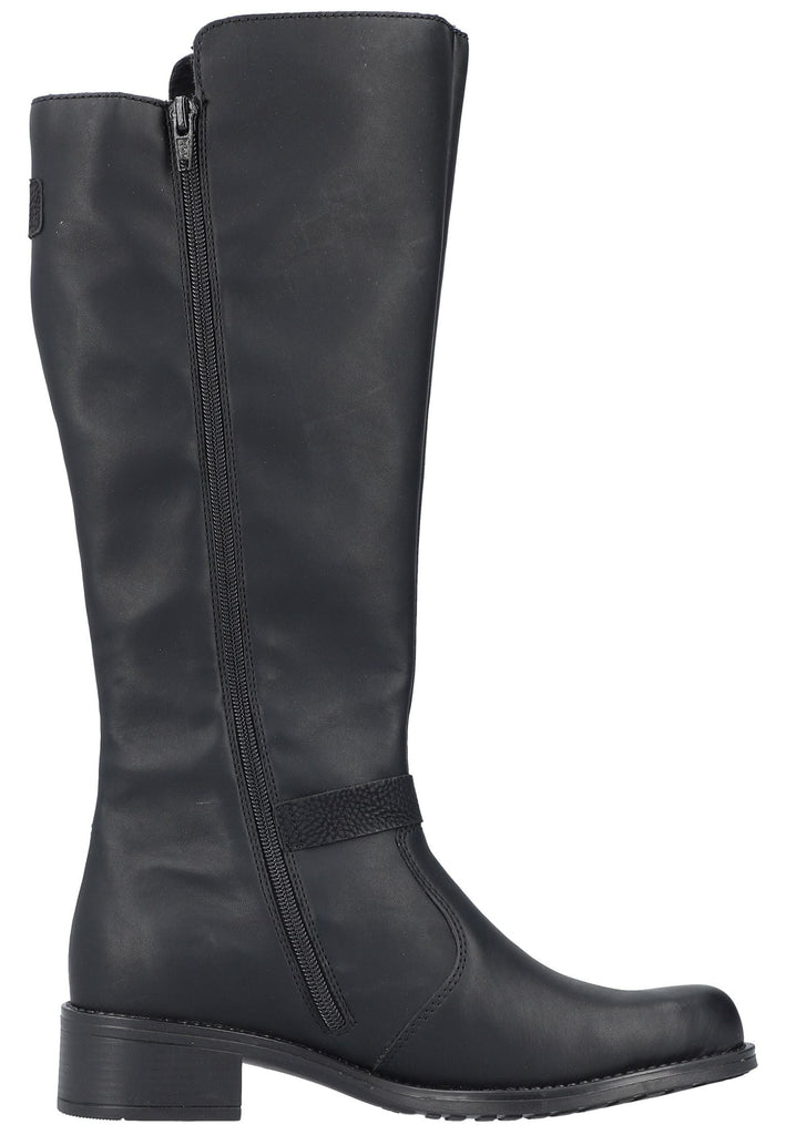 Rieker Stiefel Lederimitat Schwarz