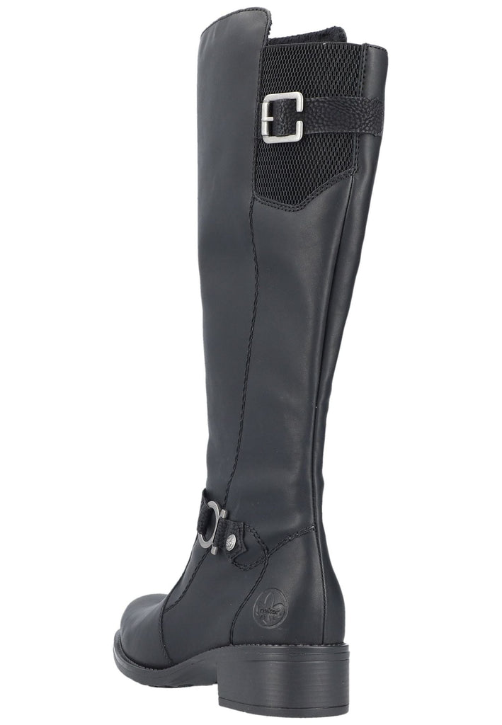 Rieker Stiefel Lederimitat Schwarz