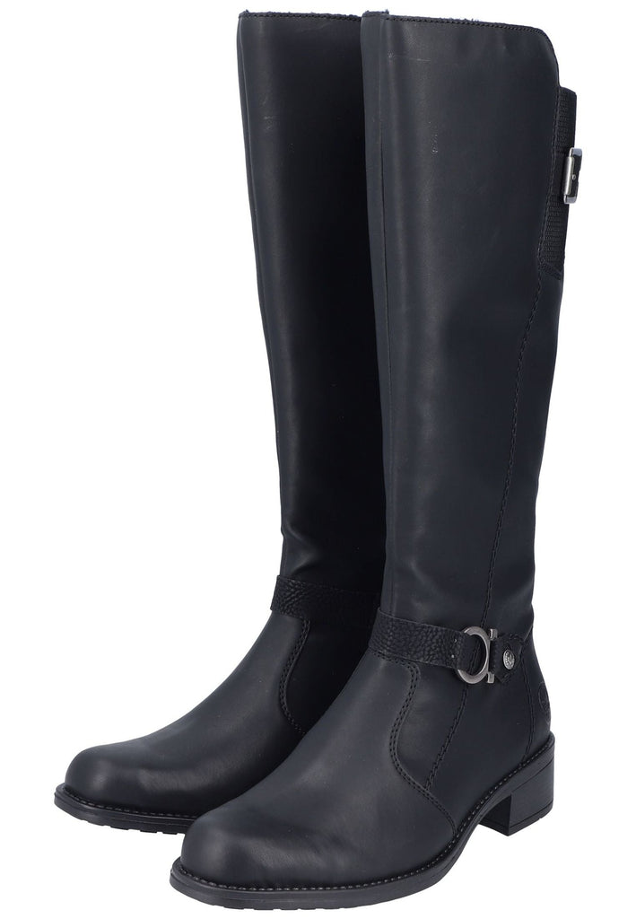 Rieker Stiefel Lederimitat Schwarz