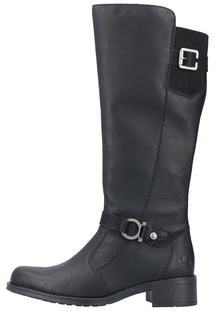 Rieker Stiefel Lederimitat Schwarz