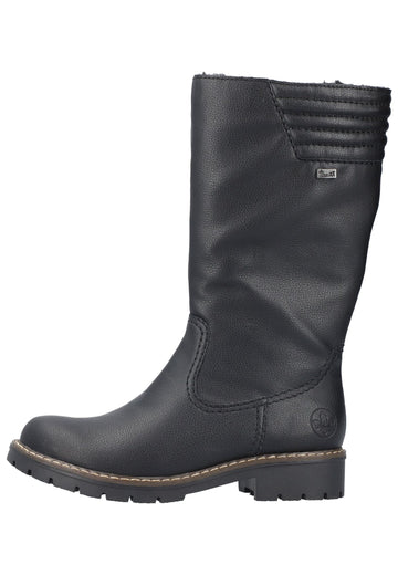Rieker Stiefel Lederimitat Schwarz
