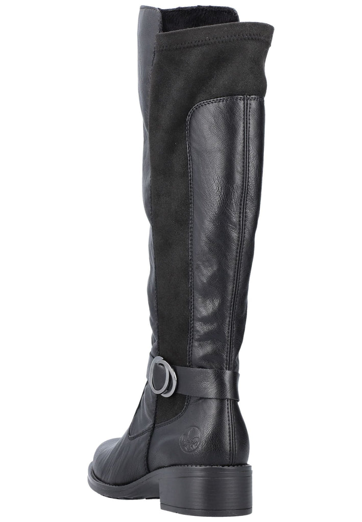 Rieker Stiefel Lederimitat Schwarz