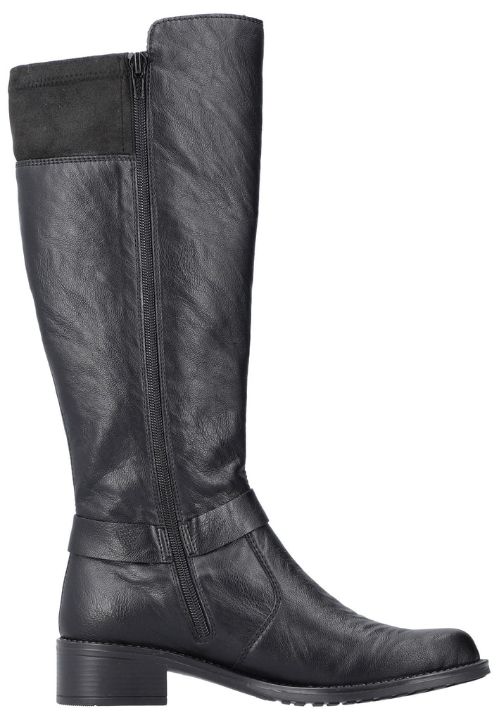 Rieker Stiefel Lederimitat Schwarz