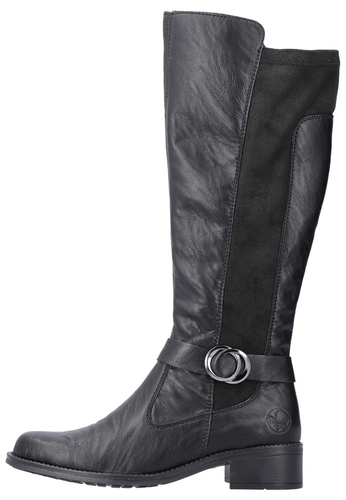 Rieker Stiefel Lederimitat Schwarz