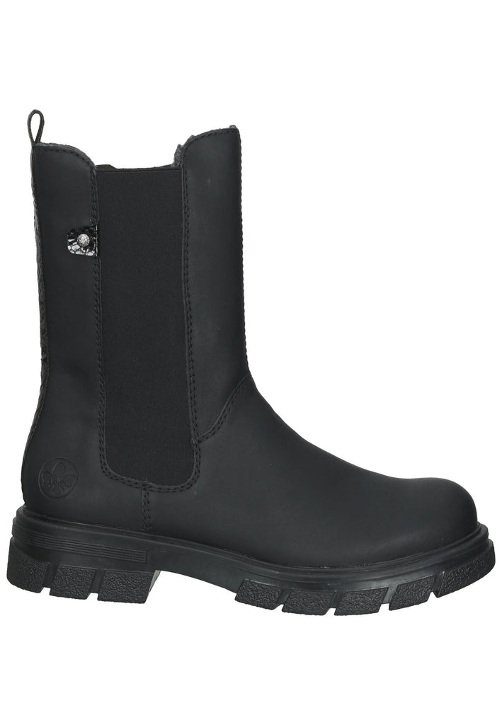 Rieker Stiefel Lederimitat Schwarz