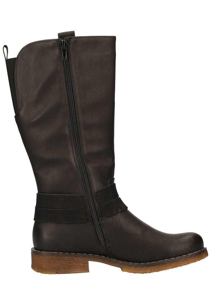 Rieker Stiefel Lederimitat Schwarz