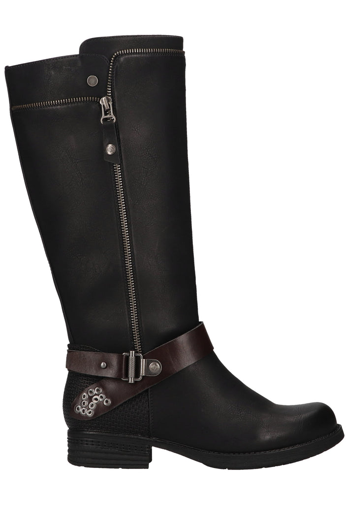 Rieker Stiefel Lederimitat Schwarz