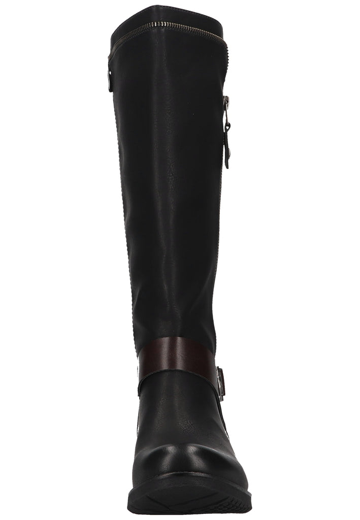 Rieker Stiefel Lederimitat Schwarz