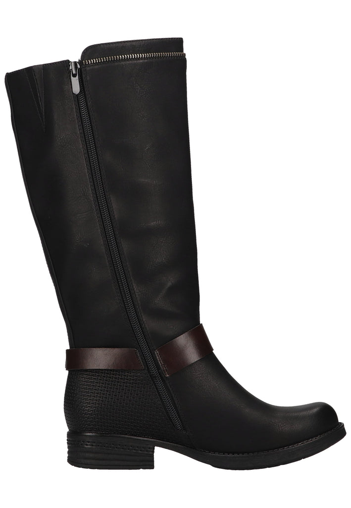 Rieker Stiefel Lederimitat Schwarz
