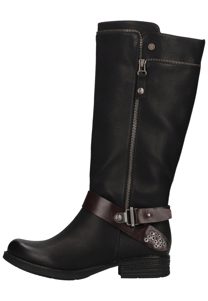 Rieker Stiefel Lederimitat Schwarz