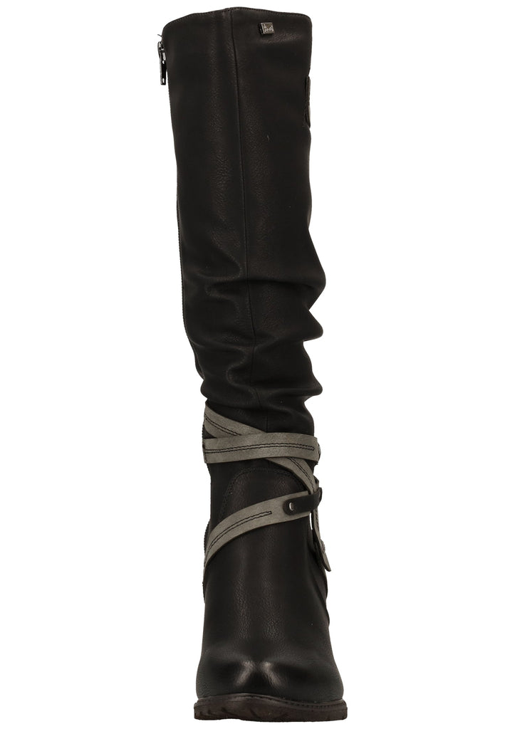 Rieker Stiefel Lederimitat Schwarz