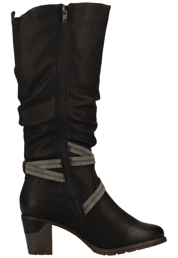 Rieker Stiefel Lederimitat Schwarz