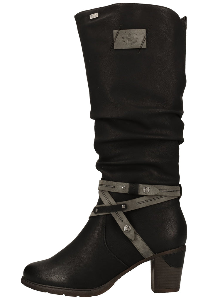 Rieker Stiefel Lederimitat Schwarz