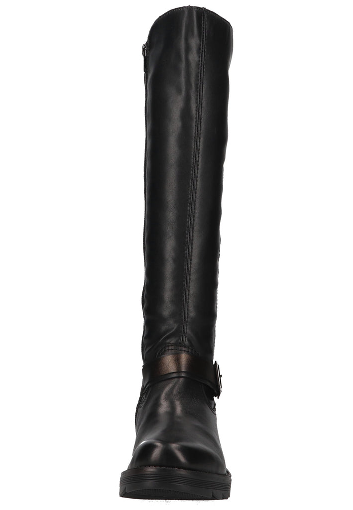 Rieker Stiefel Lederimitat Schwarz
