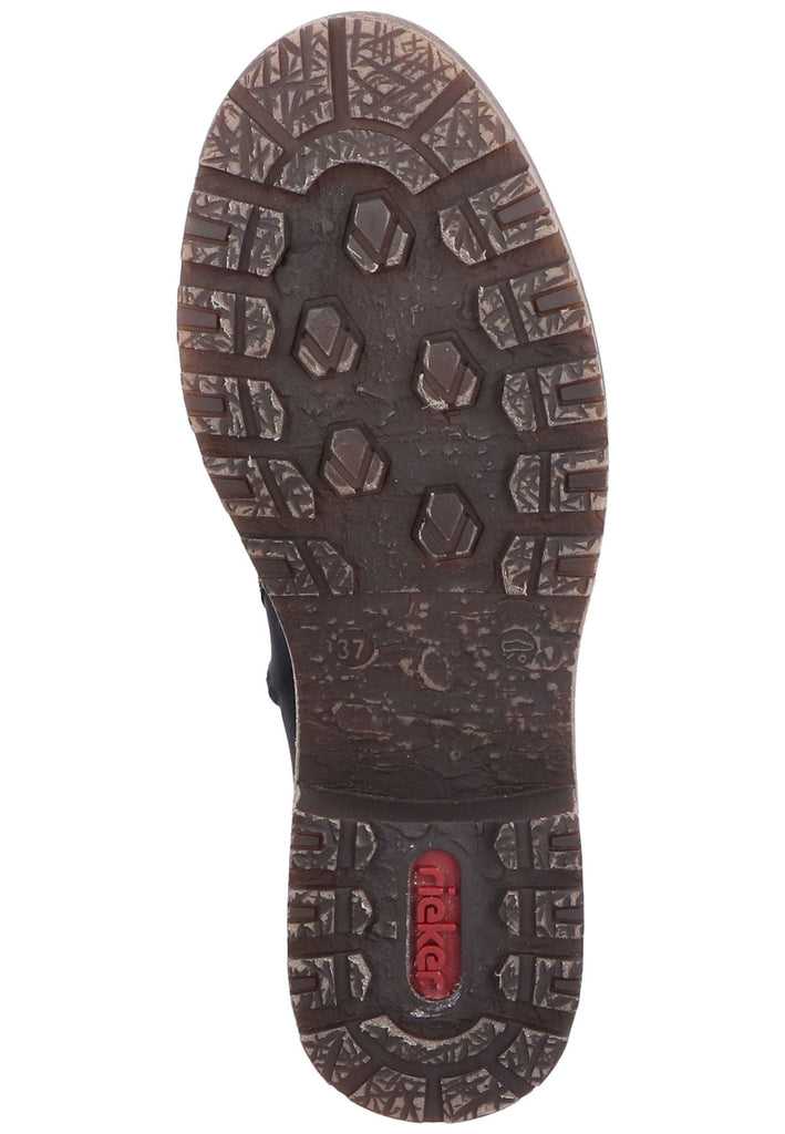 Rieker Stiefel Lederimitat Schwarz/Braun